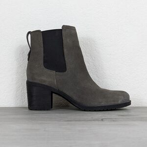 Sam Edelman Hanley Grey Suede Heeled Chelsea Boots sz 8